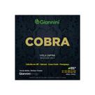 Kit 6 Encordoamento Viola Caipira Média Cebolão D Giannini Cobra Niquel Bolinha GESVNM