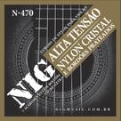 Kit 6 Encordoamento Violão Nylon Alta NIG Cristal Prata Bolinha N470