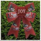 Kit 6 Enfeite Árvore Natal Laço Vermelho Decorado 17cm