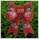 Kit 6 Enfeite árvore Natal Laço Vermelho Decorado 17cm