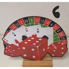 Kit 6 Enfeite De Mesa Decoração Festa Mdf Cassino Casino