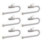 Kit 6 Engate Flexível Registro PVC Branco 1/2'' 40cm Estrela