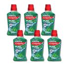 Kit 6 Enxaguante Bucal Colgate Plax Fresh Mint Sem Álcool 250ml