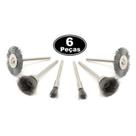 kit 6 escova de aço para micro retifica
