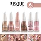 Kit 6 Esmalte Risqué Cremoso Tons Rosas e Marrom nude Esmaltes Atacado Kit 6 Esmalte Risqué Cremoso Tons Rosas e Marrom nude Esmaltes Atacado