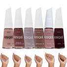Kit 6 Esmaltes Nude Cremosos Risque Kit 6 Esmaltes Nude Cremosos Risque