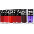 Kit 6 Esmaltes Tons de Vermelho + Top Brilho 10ml Anita