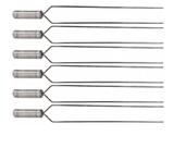 Kit 6 Espeto Duplo 50cm Lãmina Em Inox