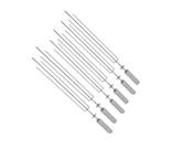 Kit 6 Espeto Grill Giratória Tridente