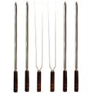 Kit 6 Espetos Artesanais Inox P/ Churrasco