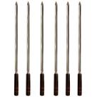 Kit 6 Espetos Artesanais simples Inox P/ Churrasco
