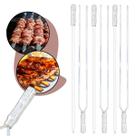Kit 6 Espetos de Alumínio Chato Duplo 75cm para Churrasco Assar Carne Costela Linguiça Aperitivos Fogo de Chão Churrasqueira Alvenaria Portátil Kit 6 Espetos de Alumínio Chato Duplo 75cm para Churrasco Assar Carne Costela Linguiça Aperitivos Fogo de Chão Churrasqueira Alvenaria Portátil