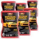 Kit 6 Esponjas de Limpeza Lavagem Automotiva Uso Geral