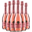 Kit 6 Espumante Garibaldi Primícias Moscatel Rose 660ml