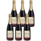 Kit 6 Espumante Salton Zero Alcool Rouge Tinto 750ml
