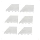 Kit 6 Estrado Piso Pallet Plástico Resistente 25x50 Branco
