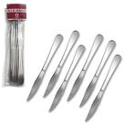 Kit 6 Faca de Churrasco Cozinha Jantar Aço Inox 22,5cm