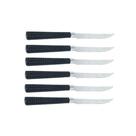 Kit 6 Faca de Mesa Inox Linha Gramado - Preta Kit 6 Faca de Mesa Inox Linha Gramado - Preta