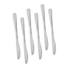 Kit 6 Facas Aço Inox Talher Cozinha Sem Ponta Cor Prata