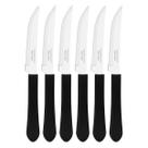 Kit 6 Facas de Mesa Churrasco Tramontina Leme Inox Cabo Preto Kit 6 Facas de Mesa Churrasco Tramontina Leme Inox Cabo Preto