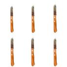 Kit 6 Facas Para Legumes N3 com Cabo de Plástico - Madeira 16 cm Kit 6 Facas Para Legumes N3 com Cabo de Plástico - Madeira 16 cm