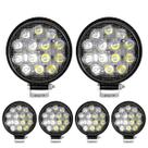 Kit 6 Farol 14 Leds Milha Off Road Redondo 42w Jeep 12v/24v Kit 6 Farol 14 Leds Milha Off Road Redondo 42w Jeep 12v/24v