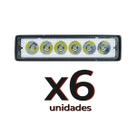 Kit 6 Farol De Milha 6 Leds 18w Barra Led 12v 24v Universal