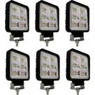 Kit 6 Farol de Milha Luz auxiliar LED 144W jeep pickup trator Iluminação Noturna Neblina LE-6721 Kit 6 Farol de Milha Luz auxiliar LED 144W jeep pickup trator Iluminação Noturna Neblina LE-6721