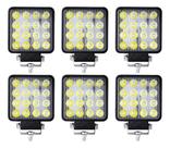 Kit 6 Farol Milha Auxiliar 16 Led Agrícola Off Road 48w Kit 6 Farol Milha Auxiliar 16 Led Agrícola Off Road 48w