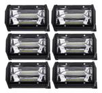 Kit 6 Farol Milha Auxiliar 24led 72w 9v60v Retangulo Offroad