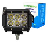 Kit 6 Farol Milha Auxiliar 6led 18w 9v60v Retângulo Offroad Kit 6 Farol Milha Auxiliar 6led 18w 9v60v Retângulo Offroad