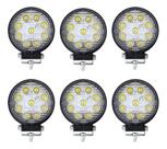 Kit 6 Farol Milha Auxiliar 9 Led Agrícola Offroad 27w Briwax Kit 6 Farol Milha Auxiliar 9 Led Agrícola Offroad 27w Briwax