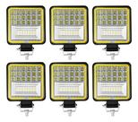 Kit 6 Farol Milha Auxiliar Com Pisca Agrícola Off Road 126w Kit 6 Farol Milha Auxiliar Com Pisca Agrícola Off Road 126w