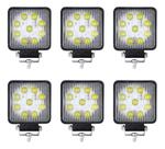 Kit 6 Farol Milha Auxiliar Off Road Led Agrícola 27w Briwax