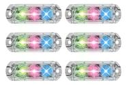 Kit 6 Farol RGB AJK 3 Leds 6W
