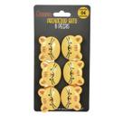 Kit 6 Fecha Saco Prendedor Pegador Gatinhos Amarelo 527K