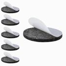 Kit 6 Feltro Adesivo Protetor Para Sofá Cadeira Mesa Moveis Anti-risco Para Piso Cinza 40mm Redondo