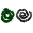 Kit 6 Festão De Natal Verde Nevado Decoração Luxo 2m x 8cm