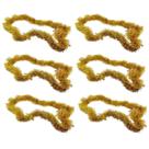 Kit 6 Festão Metalizado Natal Dourado Decoração Luxo 2mx10cm