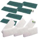 Kit 6 Fibra Verde Geral Multiuso Para Pisos + 6 Fibras Branca Vidros e Esmaltado Macia Leve 23 cm x 10 cm Kit 6 Fibra Verde Geral Multiuso Para Pisos + 6 Fibras Branca Vidros e Esmaltado Macia Leve 23 cm x 10 cm