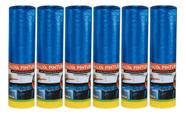 Kit 6 Filme Eletrostatico Para Mascaramento Com Fita 140cm X 20m