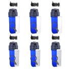 Kit 6 Filtro Água 9 3/4 Carvão Ativado Polipropileno Liso Azul 0