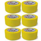 Kit 6 Fita Crepe Automotiva A128RA Amarela 48MM X 40M Adere