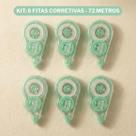 Kit 6 Fitas Corretivas Yins 12m Organização Escritório Mesa Limpa Sem Sujeira -
