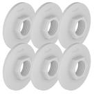 Kit 6 Flange Roscável C/ Sextavado Sem Furo PVC Branco 1/2'' Kit 6 Flange Roscável C/ Sextavado Sem Furo PVC Branco 1/2''