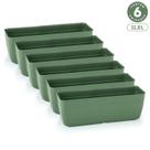 Kit 6 Floreiras Sem Pratos 11,5L Jardineiras Vasos Plásticos Retangulares Diversas Cores