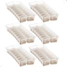 Kit 6 Forma de Gelo Com Fundo Silicone Flexível Plástico 16 Cubos Cinza Sanremo