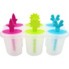 Kit 6 Forma de Picolé Sorvete com Suporte Forminhas Infantil Palito Plástico Clink
