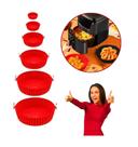 Kit 6 Formas Air Fryer Silicone Reutilizável Antiaderente