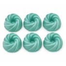 Kit 6 Formas Forminhas Silicone Mini Pudim Bolo Cupcake Assadeira Redonda Antiaderente
